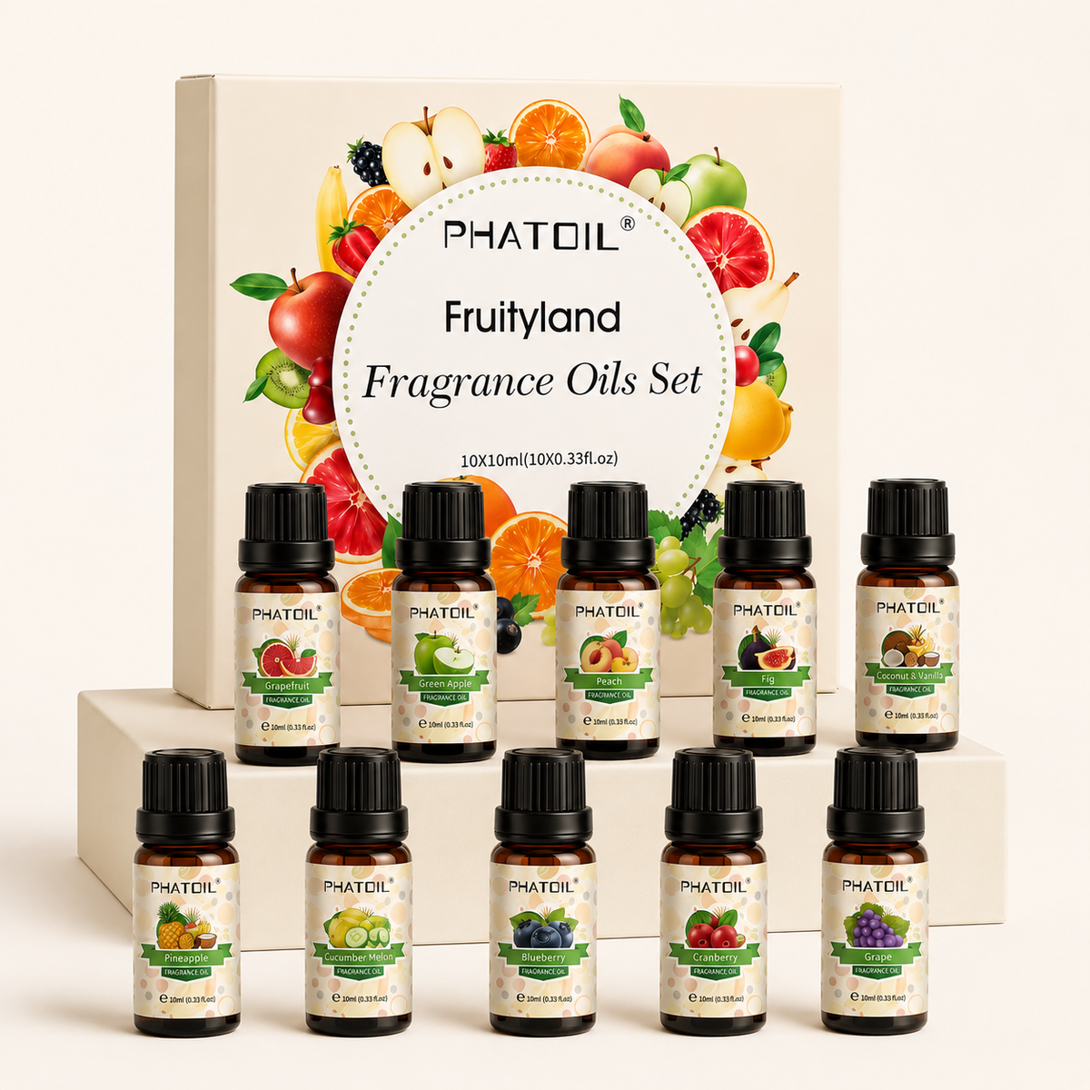 Coleção de Óleos Essenciais - 10 Essências Naturais (10ml cada)