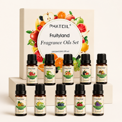 Coleção de Óleos Essenciais - 10 Essências Naturais (10ml cada)