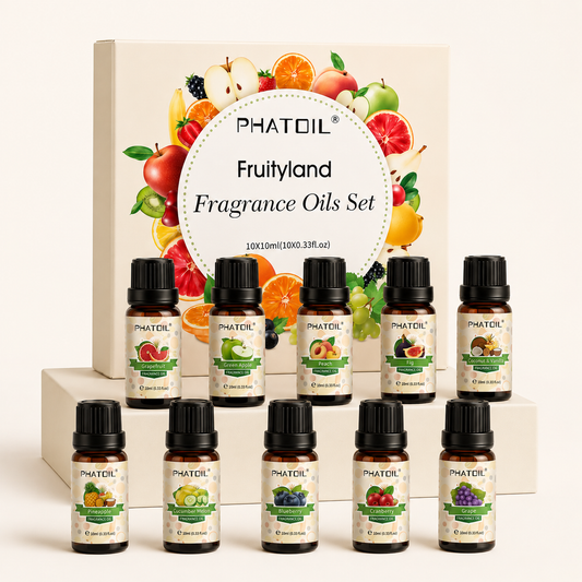 Coleção de Óleos Essenciais - 10 Essências Naturais (10ml cada)