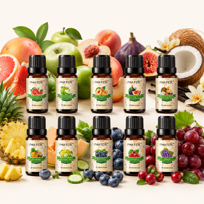 Coleção de Óleos Essenciais - 10 Essências Naturais (10ml cada)