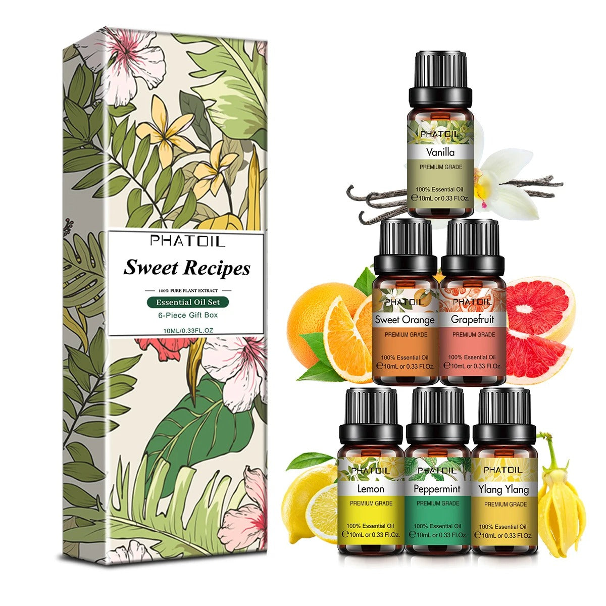 Coleção de Óleos Essenciais – 6 Essências Naturais (10 ml cada)