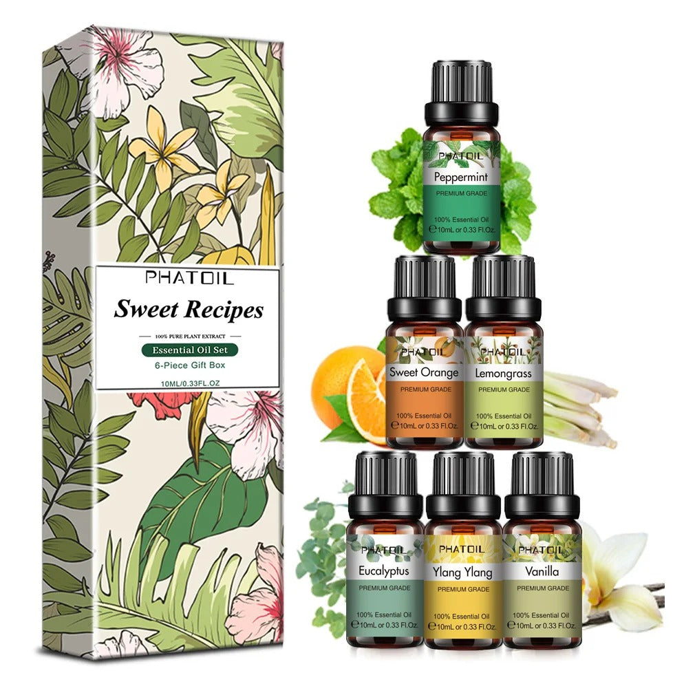Coleção de Óleos Essenciais – 6 Essências Naturais (10 ml cada)