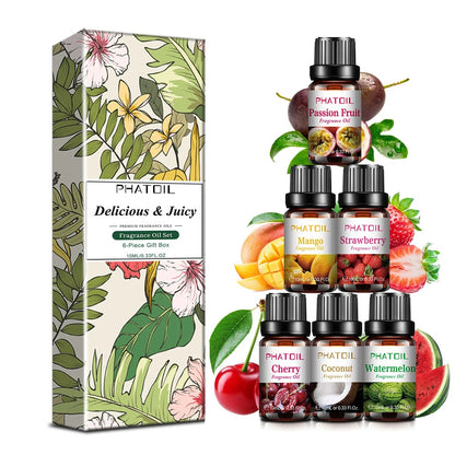 Coleção de Óleos Essenciais – 6 Essências Naturais (10 ml cada)